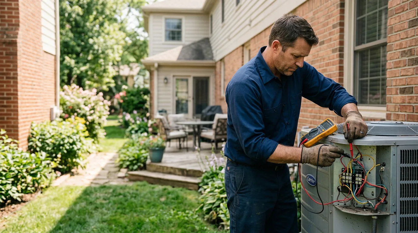 HVAC technician working near Mutual, OK